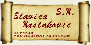 Slavica Maslaković vizit kartica